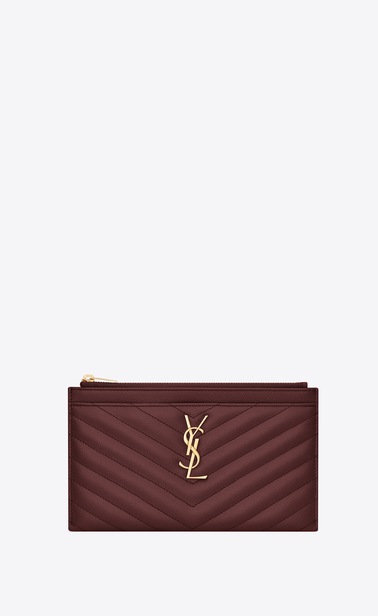 monogram pochette à billets en cuir embossé grain de poudre